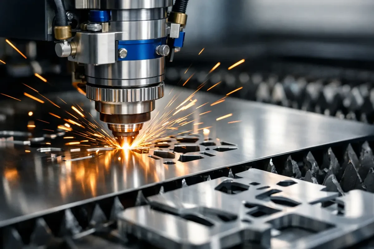 Corte a laser em alumínio com precisão industrial