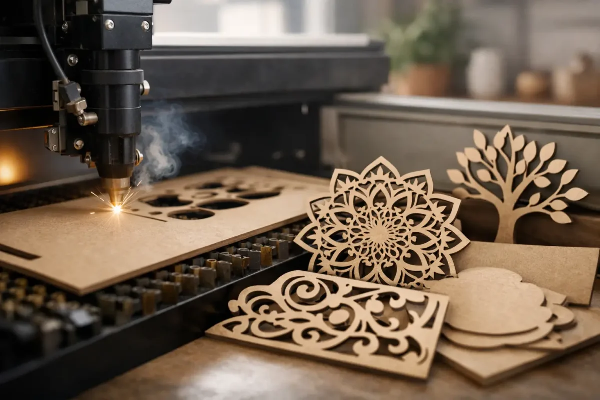 Corte de MDF a laser para decoração sob medida