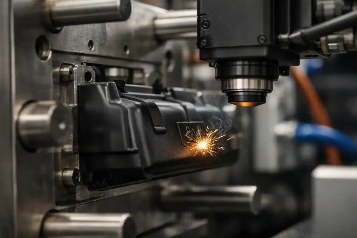 Gravação a laser em injetoras com precisão