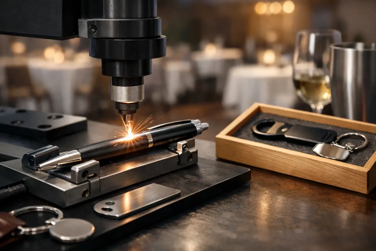Gravação a laser para eventos corporativos