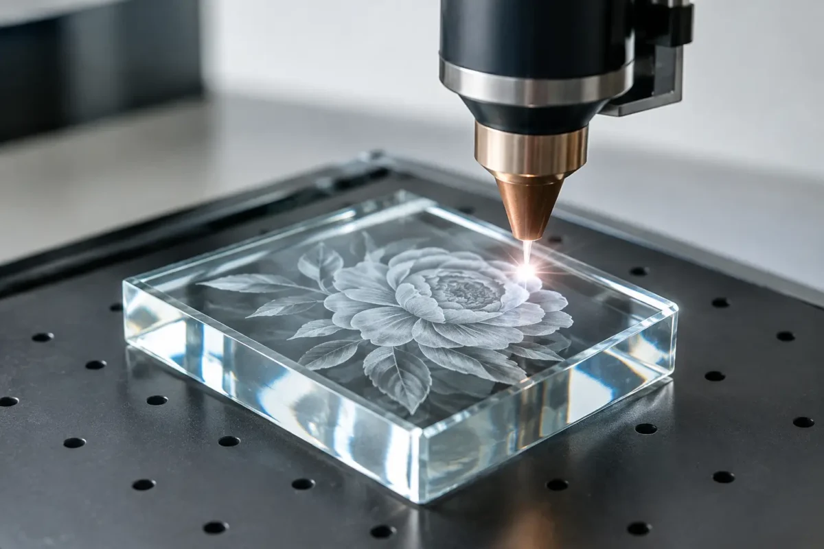 Gravação em Vidro a Laser com Alta Definição