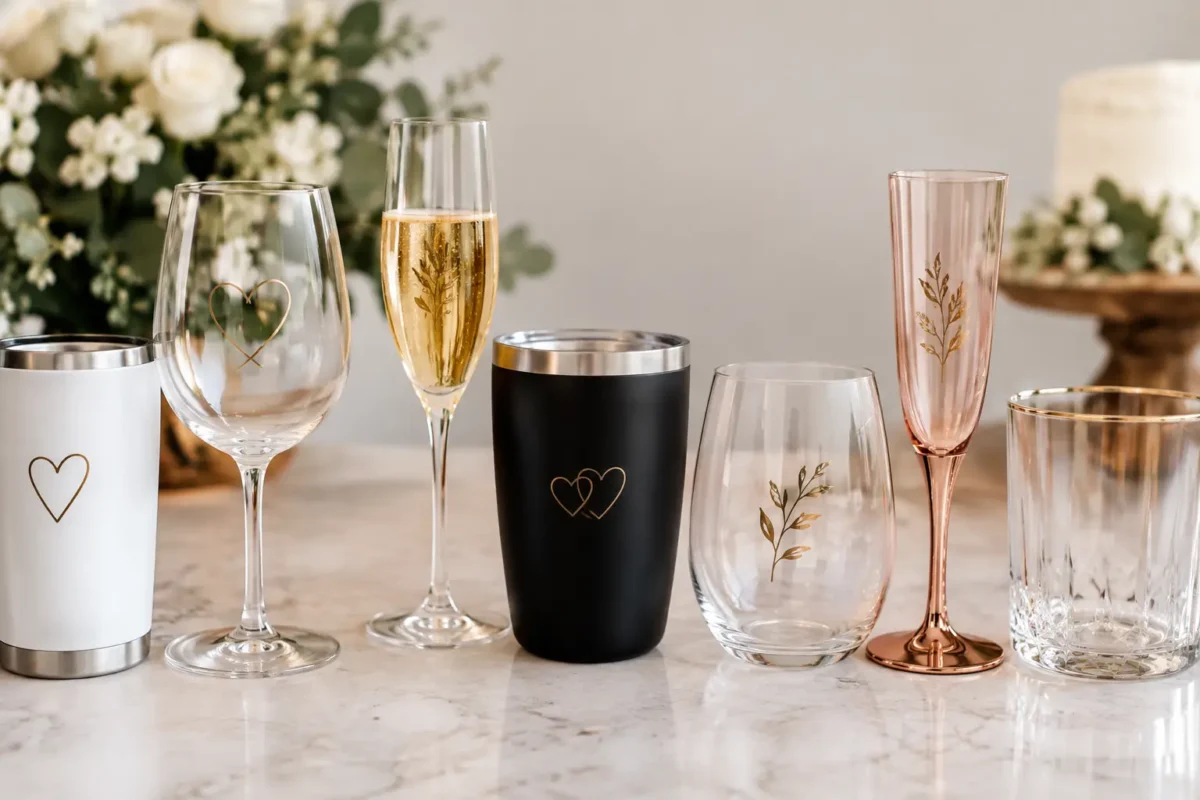12 ideias de copos personalizados para casamento